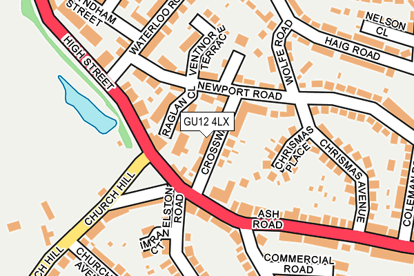 GU12 4LX map - OS OpenMap – Local (Ordnance Survey)
