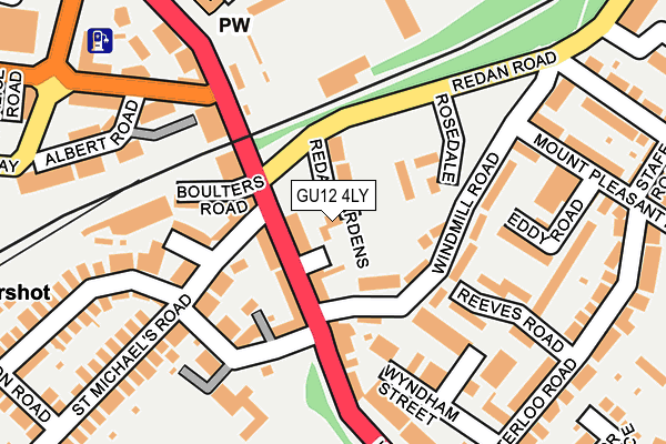 GU12 4LY map - OS OpenMap – Local (Ordnance Survey)