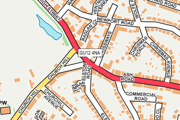 GU12 4NA map - OS OpenMap – Local (Ordnance Survey)