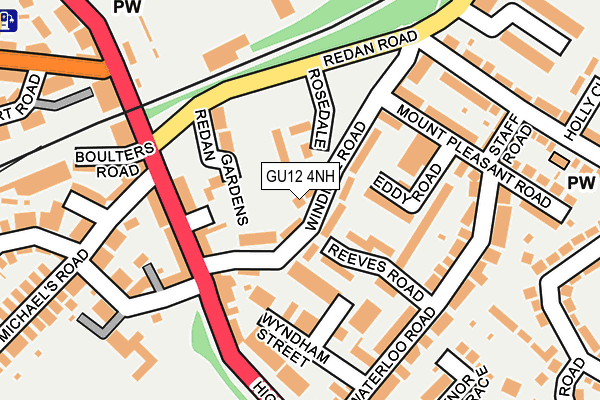 GU12 4NH map - OS OpenMap – Local (Ordnance Survey)