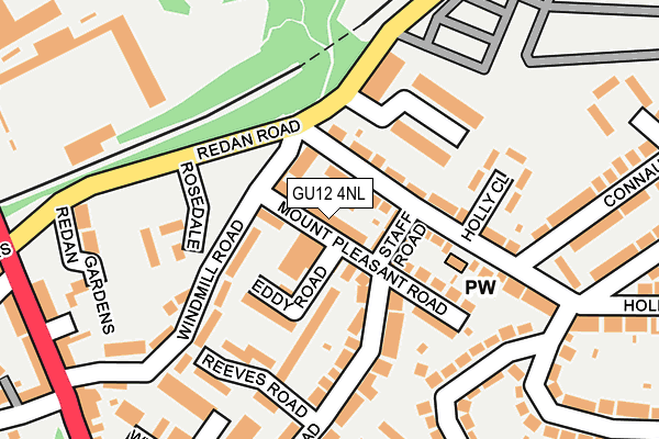 GU12 4NL map - OS OpenMap – Local (Ordnance Survey)