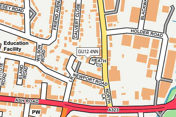 GU12 4NN map - OS OpenMap – Local (Ordnance Survey)