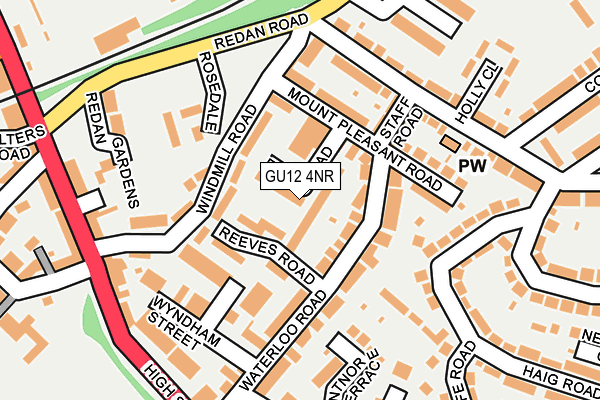 GU12 4NR map - OS OpenMap – Local (Ordnance Survey)