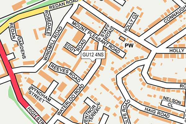 GU12 4NS map - OS OpenMap – Local (Ordnance Survey)