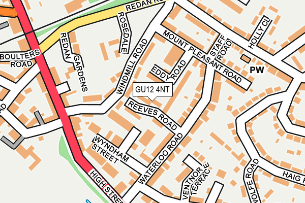GU12 4NT map - OS OpenMap – Local (Ordnance Survey)
