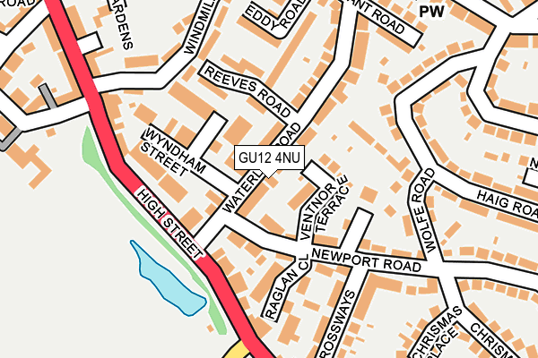 GU12 4NU map - OS OpenMap – Local (Ordnance Survey)