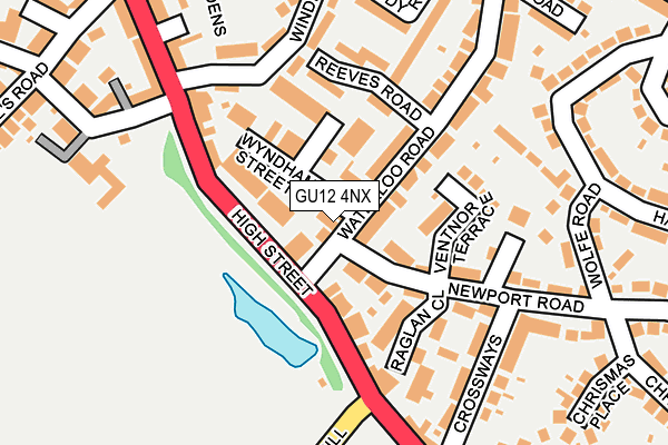 GU12 4NX map - OS OpenMap – Local (Ordnance Survey)