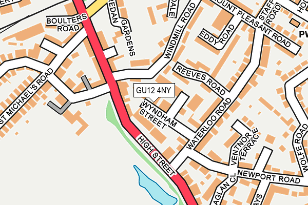 GU12 4NY map - OS OpenMap – Local (Ordnance Survey)