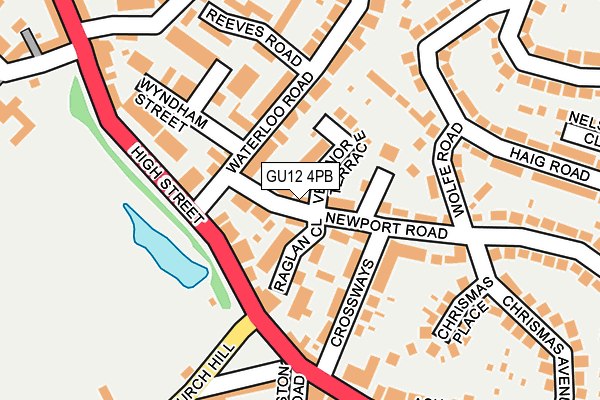 GU12 4PB map - OS OpenMap – Local (Ordnance Survey)