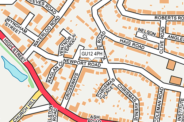 GU12 4PH map - OS OpenMap – Local (Ordnance Survey)