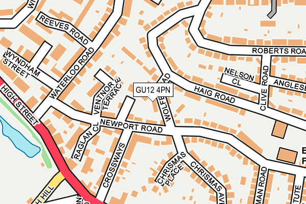 GU12 4PN map - OS OpenMap – Local (Ordnance Survey)