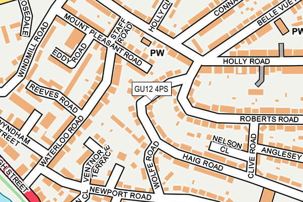 GU12 4PS map - OS OpenMap – Local (Ordnance Survey)