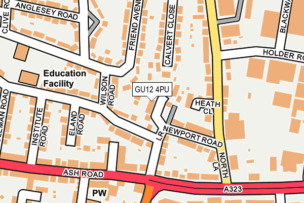 GU12 4PU map - OS OpenMap – Local (Ordnance Survey)