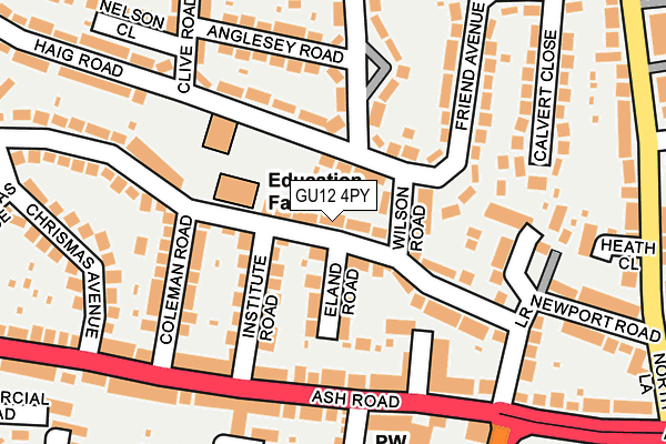 GU12 4PY map - OS OpenMap – Local (Ordnance Survey)