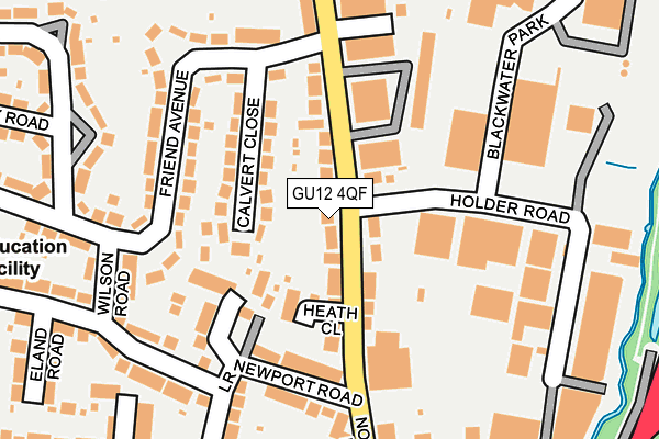 GU12 4QF map - OS OpenMap – Local (Ordnance Survey)