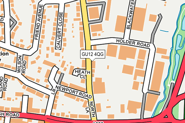 GU12 4QG map - OS OpenMap – Local (Ordnance Survey)