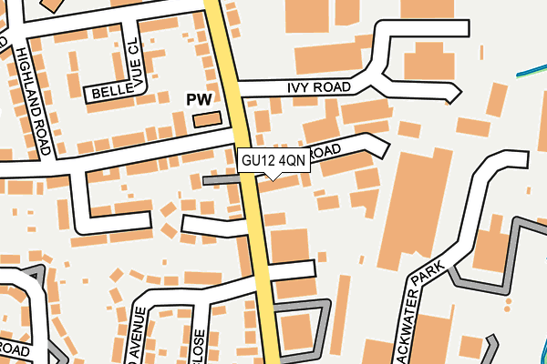 GU12 4QN map - OS OpenMap – Local (Ordnance Survey)