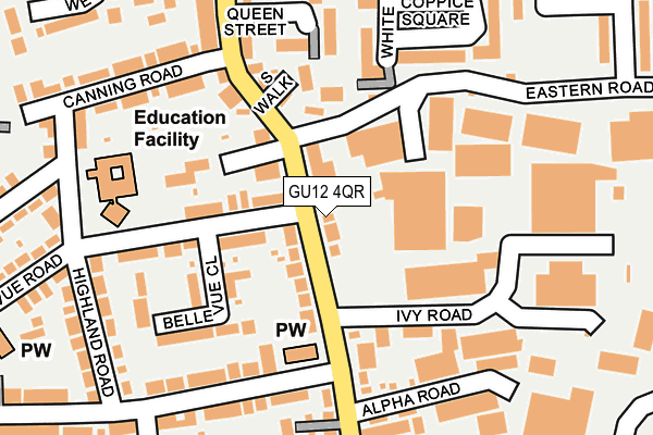 GU12 4QR map - OS OpenMap – Local (Ordnance Survey)