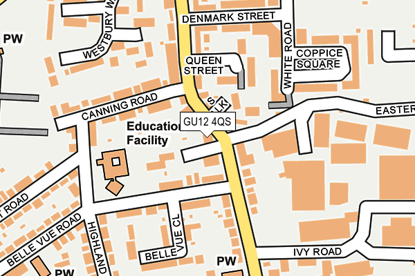 GU12 4QS map - OS OpenMap – Local (Ordnance Survey)
