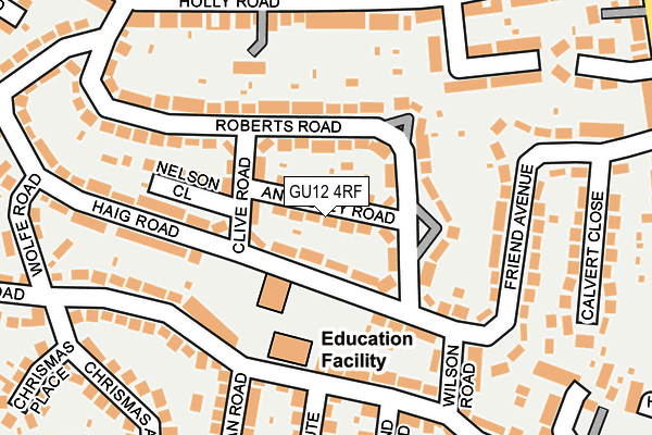 GU12 4RF map - OS OpenMap – Local (Ordnance Survey)