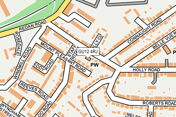 GU12 4RJ map - OS OpenMap – Local (Ordnance Survey)