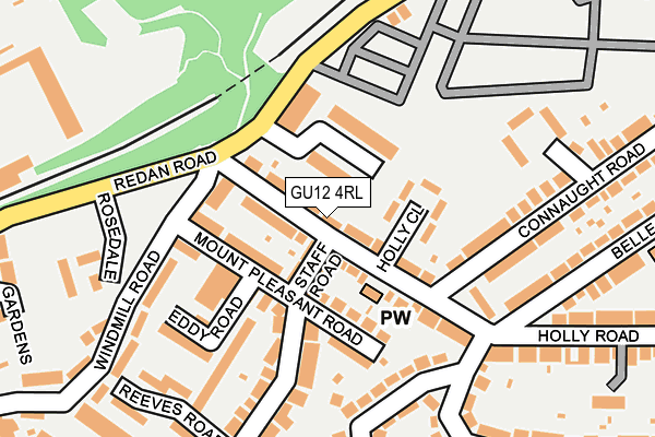 GU12 4RL map - OS OpenMap – Local (Ordnance Survey)