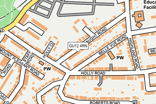 GU12 4RN map - OS OpenMap – Local (Ordnance Survey)