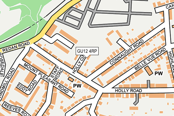 GU12 4RP map - OS OpenMap – Local (Ordnance Survey)