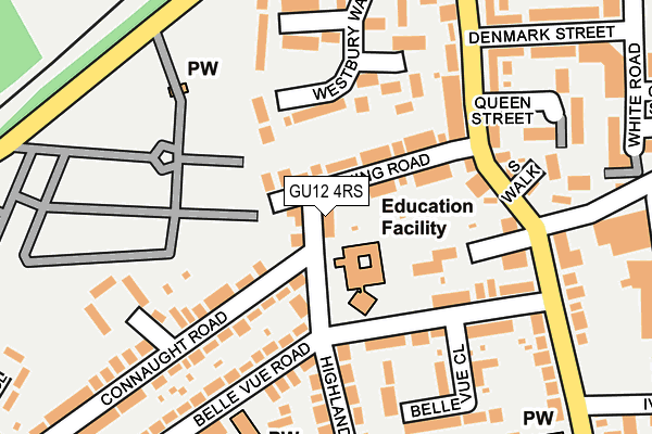 GU12 4RS map - OS OpenMap – Local (Ordnance Survey)