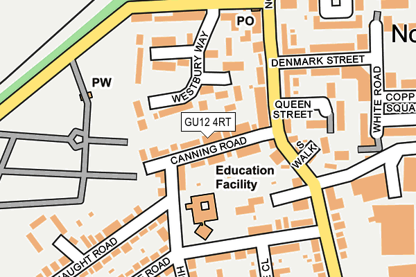 GU12 4RT map - OS OpenMap – Local (Ordnance Survey)