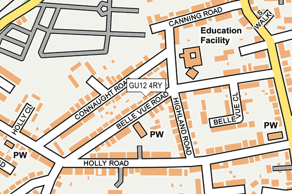 GU12 4RY map - OS OpenMap – Local (Ordnance Survey)