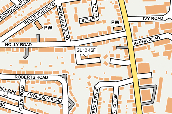 GU12 4SF map - OS OpenMap – Local (Ordnance Survey)