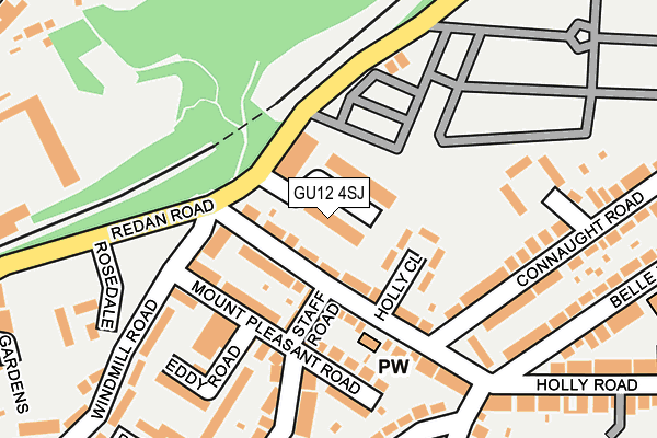 GU12 4SJ map - OS OpenMap – Local (Ordnance Survey)