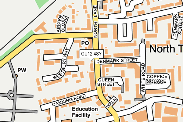 GU12 4SY map - OS OpenMap – Local (Ordnance Survey)