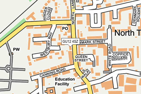GU12 4SZ map - OS OpenMap – Local (Ordnance Survey)