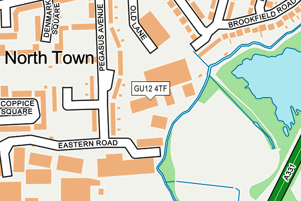 GU12 4TF map - OS OpenMap – Local (Ordnance Survey)