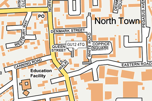 GU12 4TQ map - OS OpenMap – Local (Ordnance Survey)