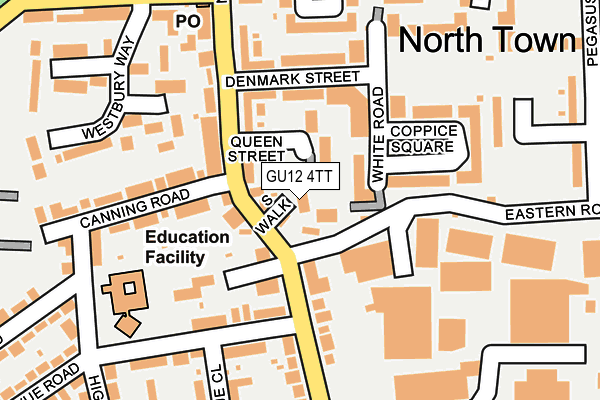 GU12 4TT map - OS OpenMap – Local (Ordnance Survey)