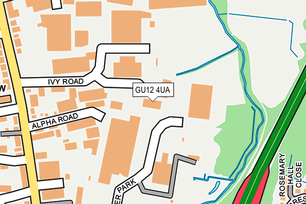 GU12 4UA map - OS OpenMap – Local (Ordnance Survey)