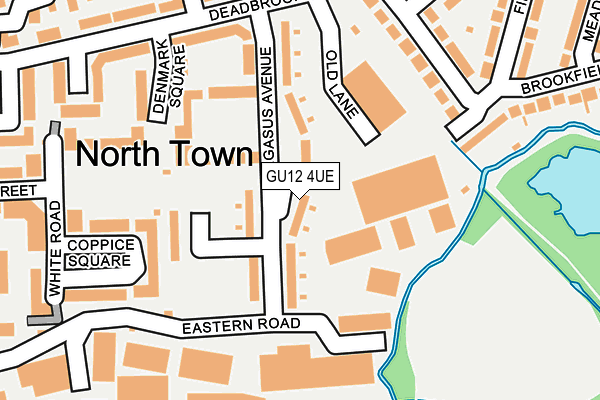 GU12 4UE map - OS OpenMap – Local (Ordnance Survey)