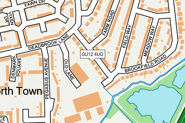 GU12 4UG map - OS OpenMap – Local (Ordnance Survey)