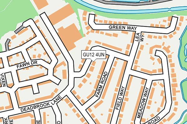 GU12 4UN map - OS OpenMap – Local (Ordnance Survey)