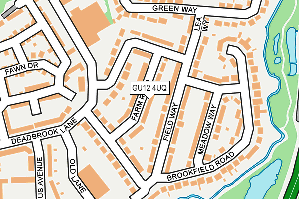 GU12 4UQ map - OS OpenMap – Local (Ordnance Survey)