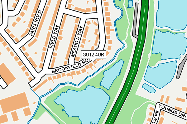 GU12 4UR map - OS OpenMap – Local (Ordnance Survey)