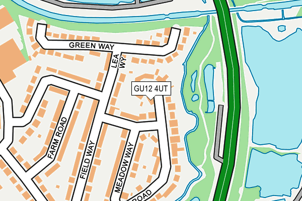 GU12 4UT map - OS OpenMap – Local (Ordnance Survey)