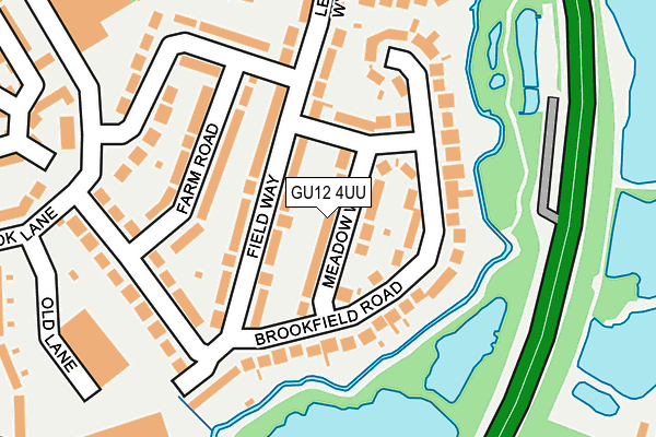GU12 4UU map - OS OpenMap – Local (Ordnance Survey)