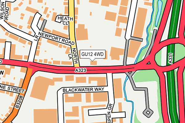 GU12 4WD map - OS OpenMap – Local (Ordnance Survey)