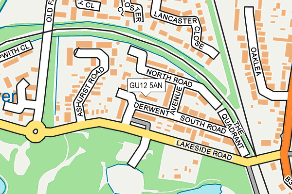 GU12 5AN map - OS OpenMap – Local (Ordnance Survey)