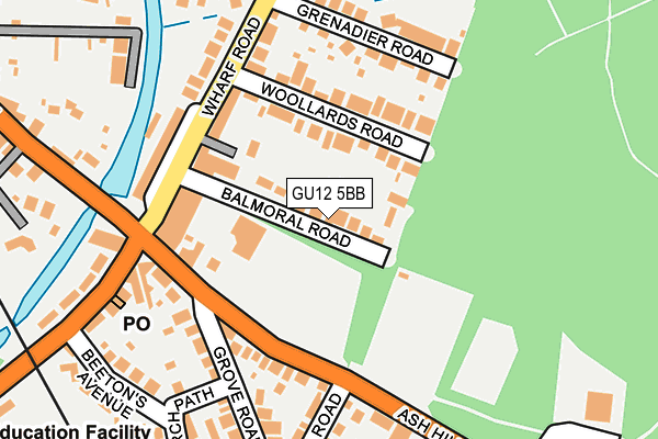 GU12 5BB map - OS OpenMap – Local (Ordnance Survey)