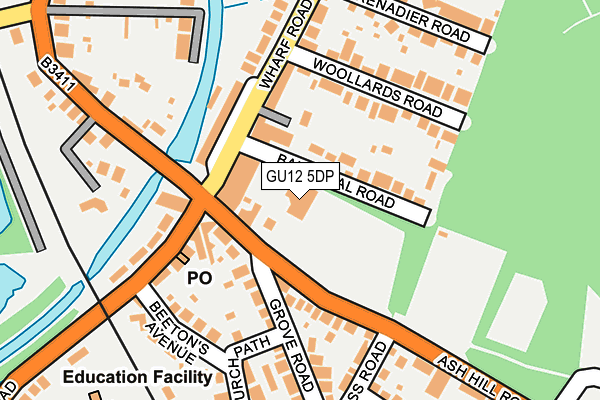 GU12 5DP map - OS OpenMap – Local (Ordnance Survey)